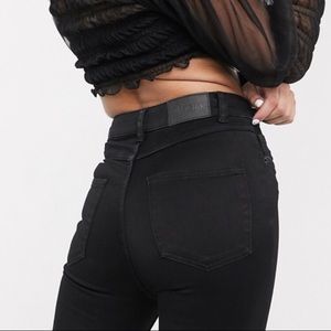 SOLD Hight waist skinny waxed washed denim